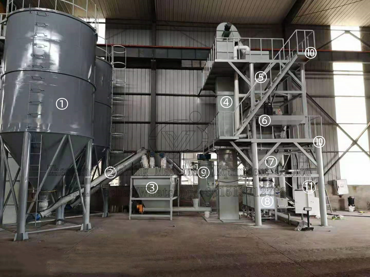 skim coat dry mortar production line