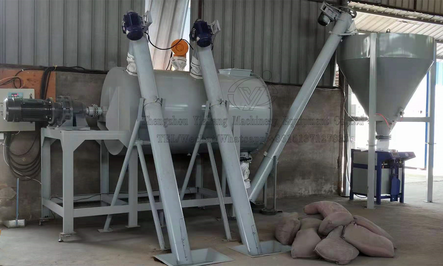 3-4 tons/hour dry mortar mix production line 