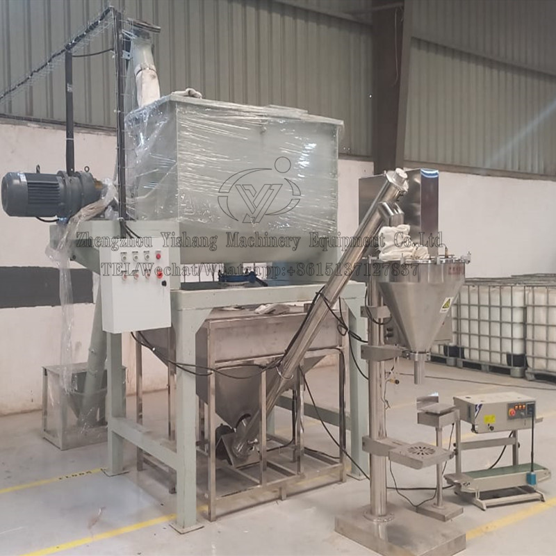 500kg small dry powder mortar mixer 1-5kg dry powder mortar packing machine