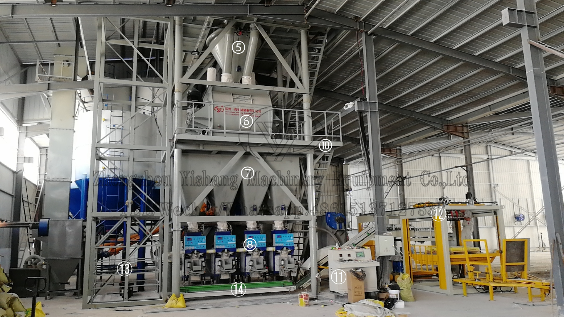  plaster gypsum dry mortar production line