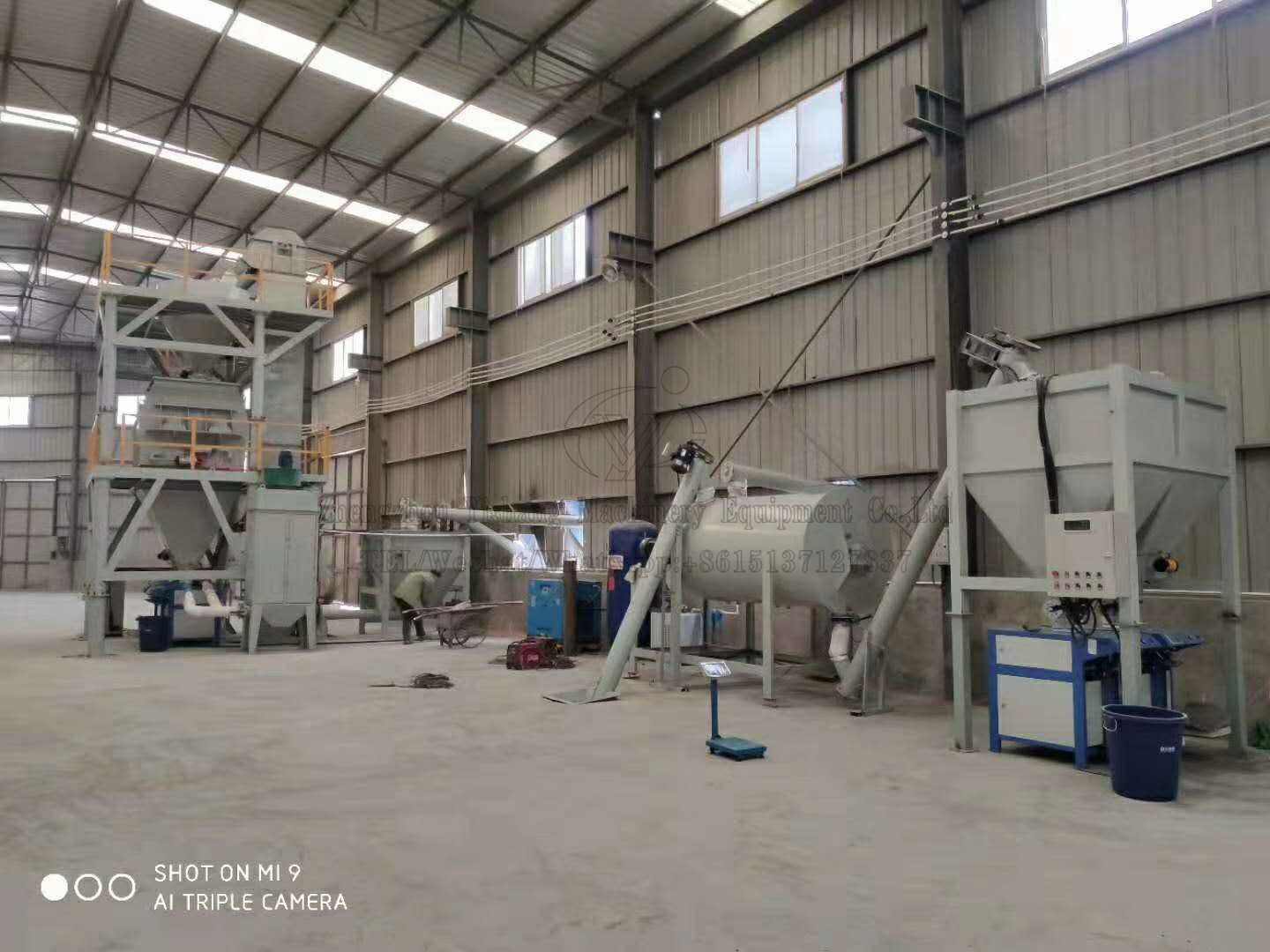 Dry mortar production line