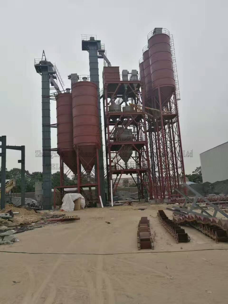 dry mixing mortar production line station