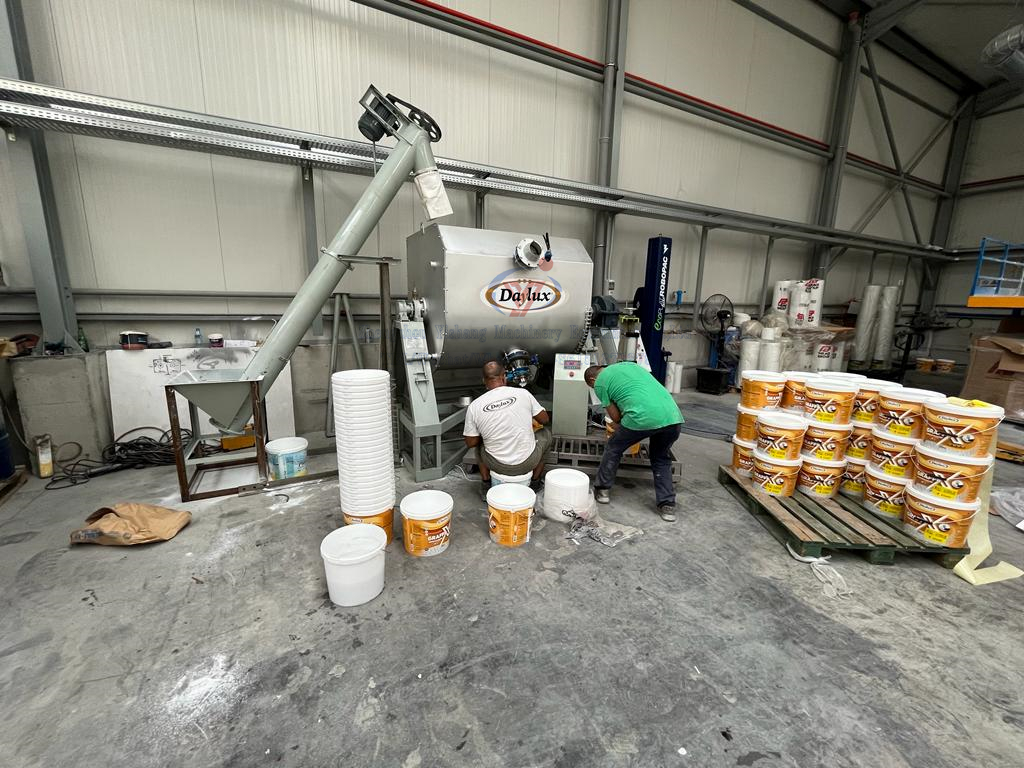 stone mixture paint mixing and packing line 